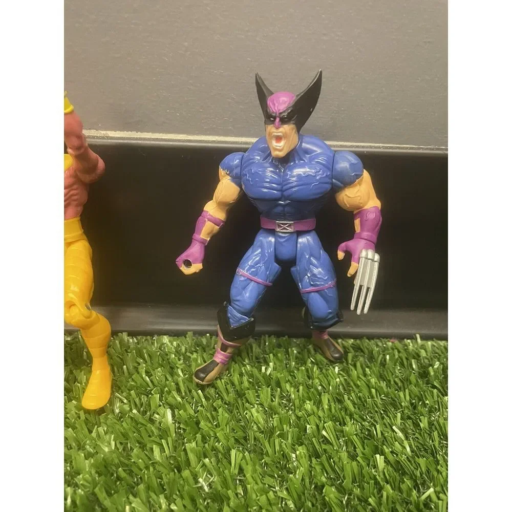 Kylun & Wolverine X Men Action Figures Lot (2)‎ Vtg 1990s Toy Biz Marvel